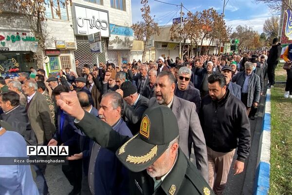 راهپیمایی ضد صهیونیستی مردم شهرستان شیروان در حمایت از مردم غزه و محکوم کردن جنایات رژیم جعلی اسرائیل