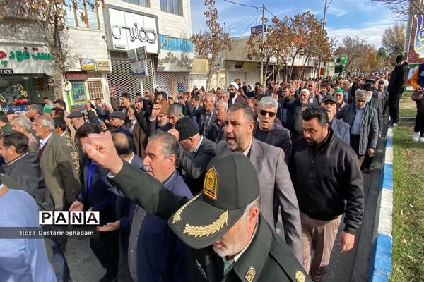 راهپیمایی ضد صهیونیستی مردم شهرستان شیروان در حمایت از مردم غزه و محکوم کردن جنایات رژیم جعلی اسرائیل