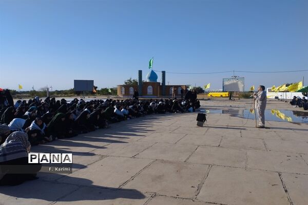 حضور دانش‌آموزان دبیرستان میعاد قم در اردوی راهیان‌نور