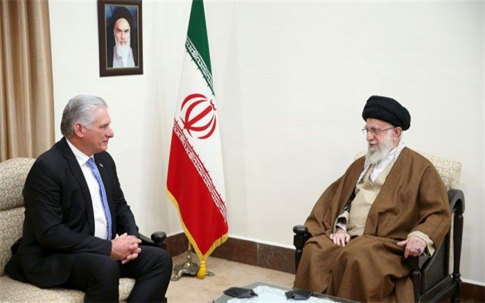 دیدار رئیس جمهور کوبا و هیات همراه با رهبر انقلاب اسلامی