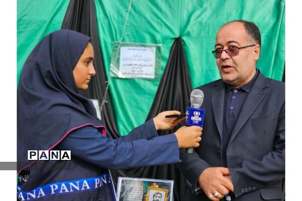 مراسم بدرقه  پیکرشهید مدافع حرم الیاس چگینی در دبیرستان شاهد کوثر