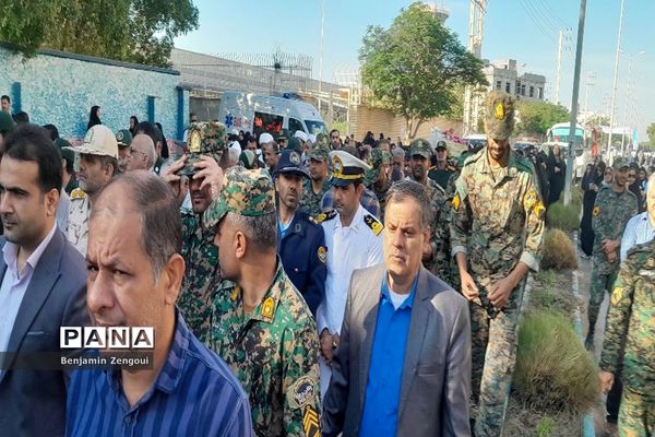 استقبال از پیکر شهدای گمنام در بوشهر