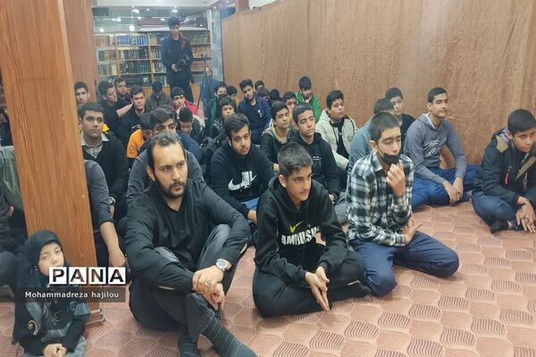 مراسم عزاداری هیات دانش‌آموزی «یاوران مهدی (عج)» شهرستان ساوه