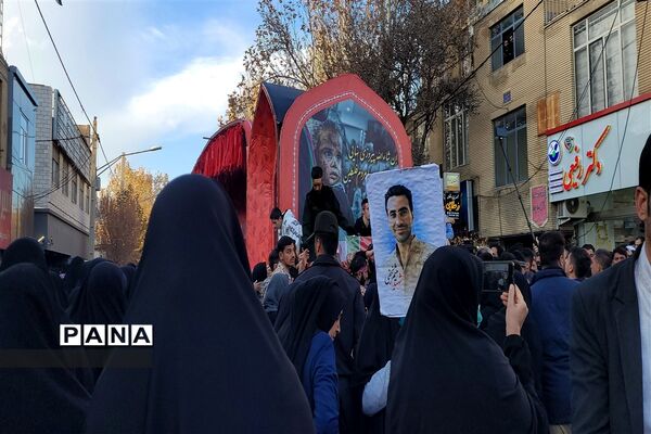 مراسم تشییع باشکوه پیکر شهدای گمنام  در گلپایگان