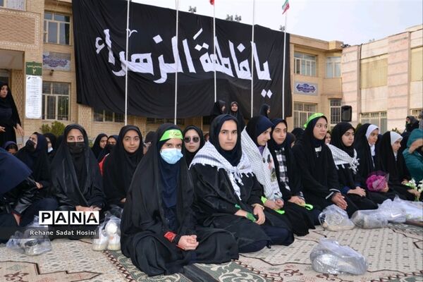 آیین تشییع شهید گمنام در اداره آموزش و پرورش آباده