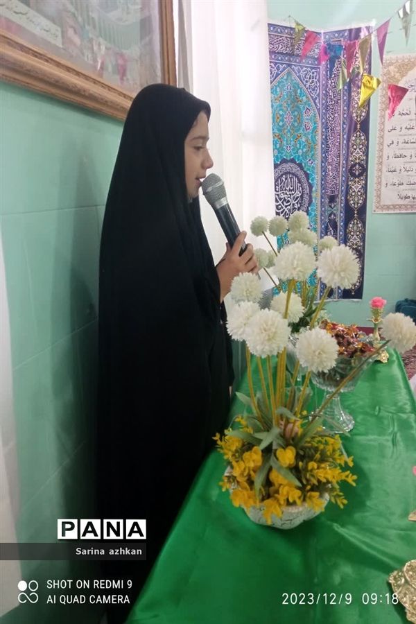 مراسم ختم  صلوات  در مدرسه شاهد معصومه محمودی بیرجند