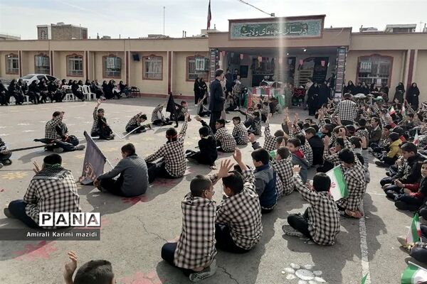 تشییع شهید گمنام در دبستان غنچه ها ولایت 2 ناحیه 3 شیراز