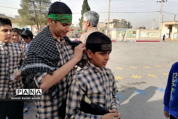تشییع شهید گمنام در دبستان غنچه ها ولایت 2 ناحیه 3 شیراز
