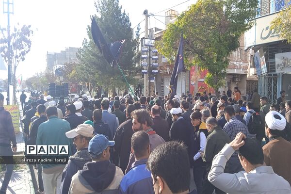 تشییع شهدای گمنام در فاروج