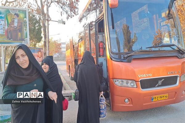 مراسم بدرقه و اعزام فرهنگیان خانم کاروان راهیان نور شهرستان شیروان