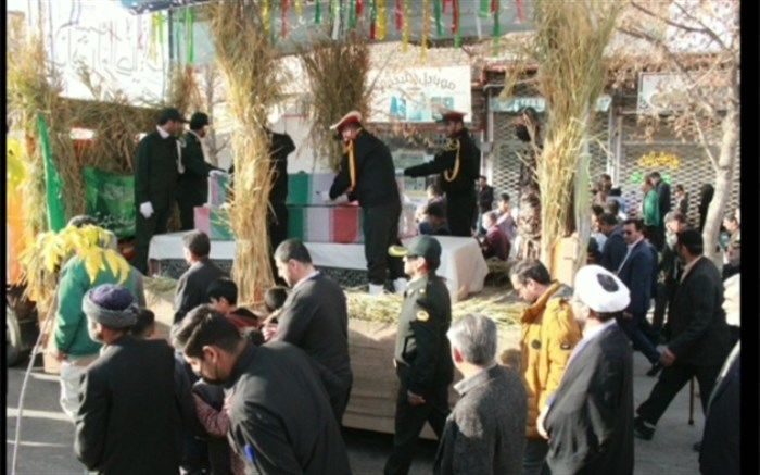 تشییع پیکر پاک شهید گمنام در فاروج/فیلم