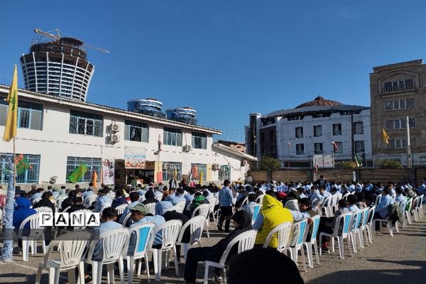 مراسم استقبال از شهید گمنام در عباس آباد