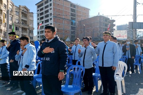 مراسم استقبال از شهید گمنام در عباس آباد