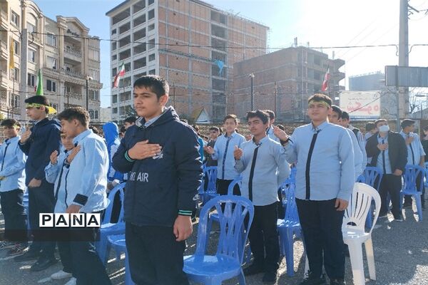 مراسم استقبال از شهید گمنام در عباس آباد