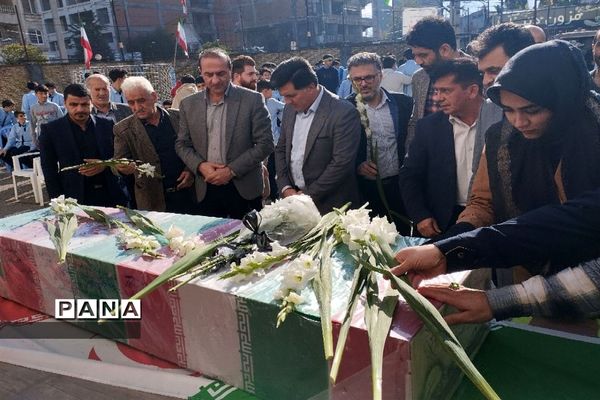 مراسم استقبال از شهید گمنام در عباس آباد