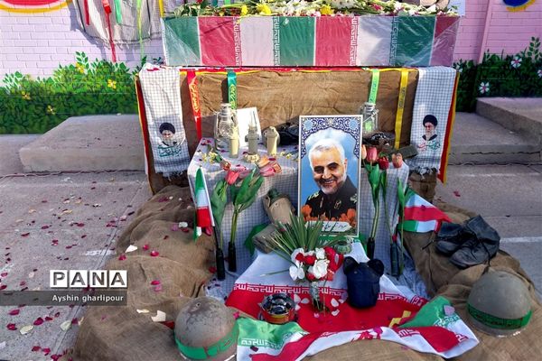 مراسم استقبال شهید گمنام در ناحیه یک شیراز