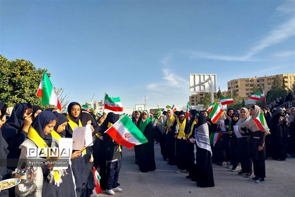 مراسم استقبال شهید گمنام در ناحیه یک شیراز