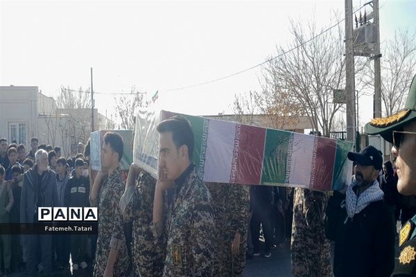 تشییع پیکر شهید گمنام  در شهرستان بام و صفی آباد