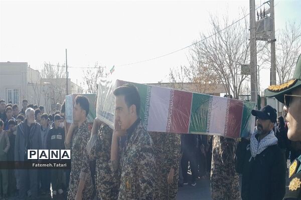 تشییع پیکر شهید گمنام  در شهرستان بام و صفی آباد