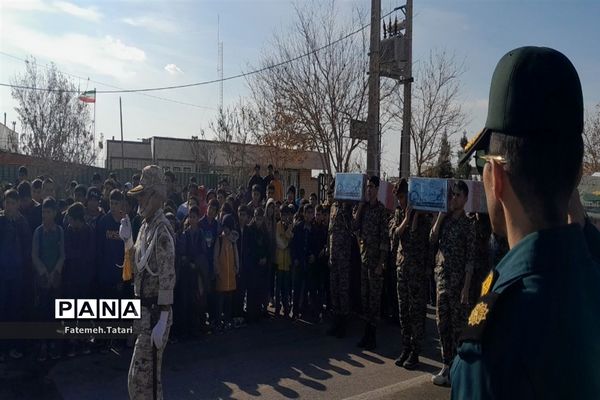 تشییع پیکر شهید گمنام  در شهرستان بام و صفی آباد