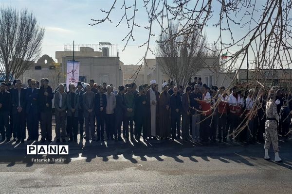 تشییع پیکر شهید گمنام  در شهرستان بام و صفی آباد