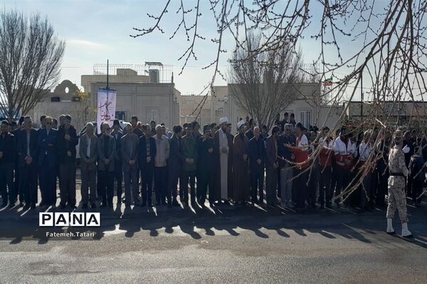 تشییع پیکر شهید گمنام  در شهرستان بام و صفی آباد