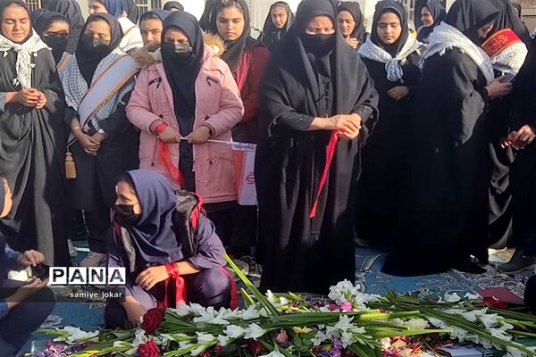 آیین استقبال و تشییع شهید گمنام در مدارس شهرستان سروستان