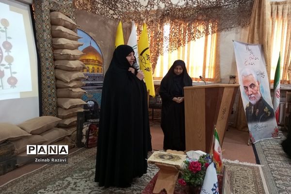 تشییع شهید گمنام در دبیرستان فرزانگان شهیده حسنی سعدی ناحیه چهار استان قم