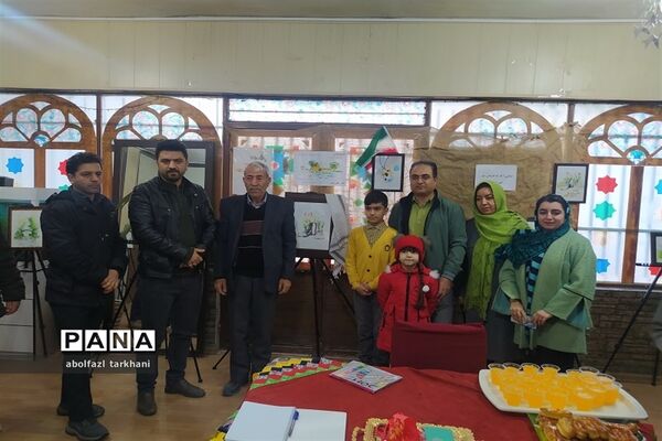 افتتاحیه نمایشگاه نقاشی دانش‌آموز پیشتاز ابوالفضل ترخانی از دبستان کوشا شهرستان بجنورد