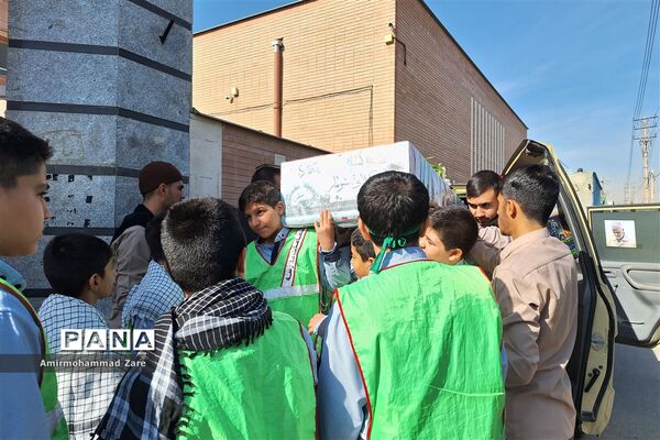 تشییع شهید گمنام در دبستان معارف 6 ناحیه 3 شیراز