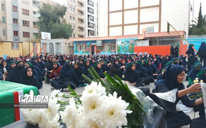 مراسم وداع با شهدای گمنام در مدرسه فضل اله هاشمی ناحیه ۱