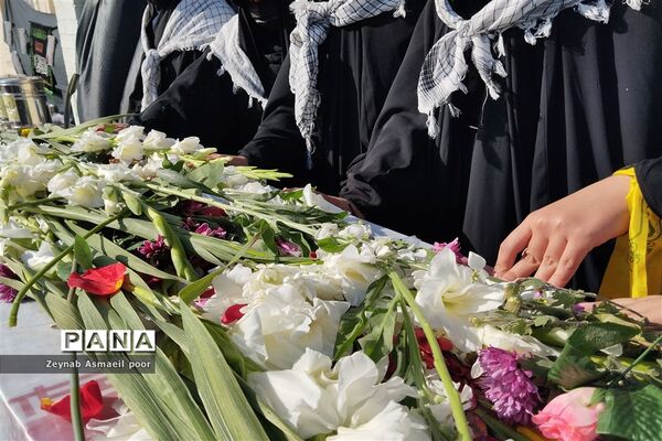 تشییع شهید گمنام در دبیرستان حضرت مریم شهرستان کاشمر