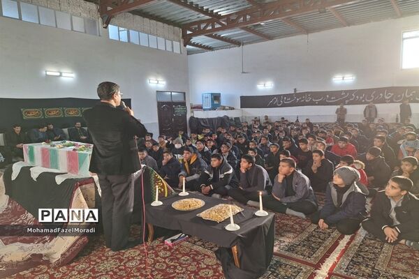 مراسم وداع با شهید گمنام و عزاداری ایام فاطمیه در خلیل‌آباد