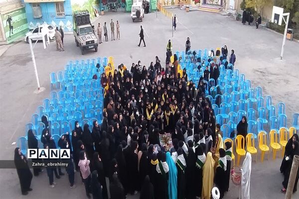 تشییع باشکوه پیکر مطهر شهید گمنام در مدارس شهرستان جهرم