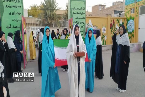 تشییع باشکوه پیکر مطهر شهید گمنام در مدارس شهرستان جهرم