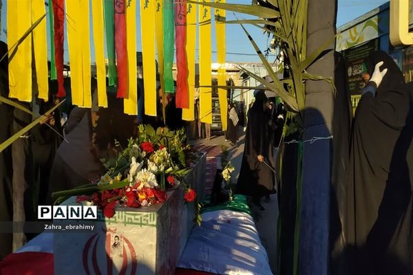 تشییع باشکوه پیکر مطهر شهید گمنام در مدارس شهرستان جهرم