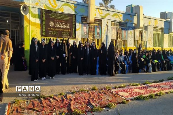 تشییع باشکوه پیکر مطهر شهید گمنام در مدارس شهرستان جهرم