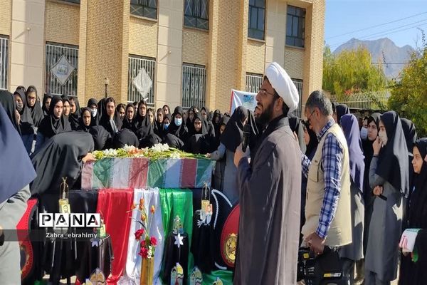 تشییع باشکوه پیکر مطهر شهید گمنام در مدارس شهرستان جهرم