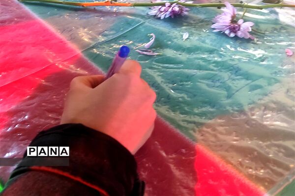 وداع دانش‌آموزان دختر و پسر زنجانی با پیکر شهید گمنام