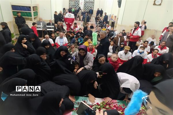 مراسم وداع با پیکر شهید گمنام در آرامگاه شهید مدرس