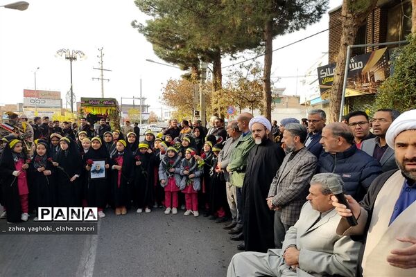 مراسم تشییع پیکر شهید گمنام در شهرستان خلیل آباد