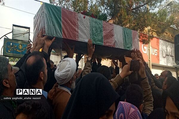 مراسم تشییع پیکر شهید گمنام در شهرستان خلیل آباد