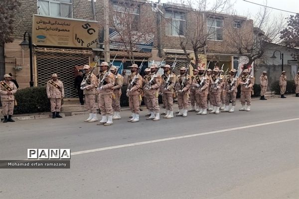 مراسم استقبال از شهدای گمنام در شهرستان راز و جرگلان