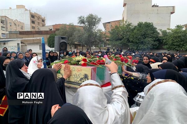 تشییع پیکر شهید تازه تفحص شده دفاع مقدس در گرگان