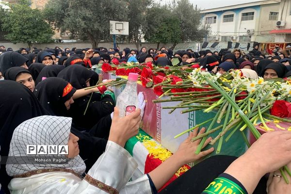تشییع پیکر شهید تازه تفحص شده دفاع مقدس در گرگان