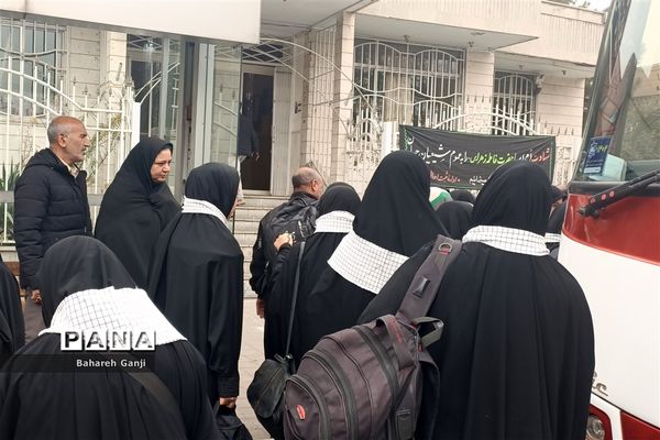 بدرقه دانش‌آموزان نیشابور برای سفر راهیان نور