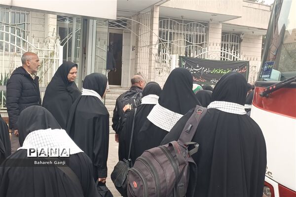 بدرقه دانش‌آموزان نیشابور برای سفر راهیان نور