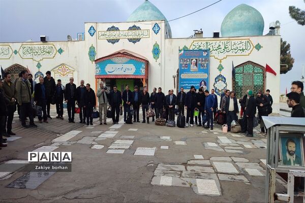 آیین اعزام کاروان فرهنگیان خراسان شمالی آقا به مناطق عملیاتی جنوب کشور