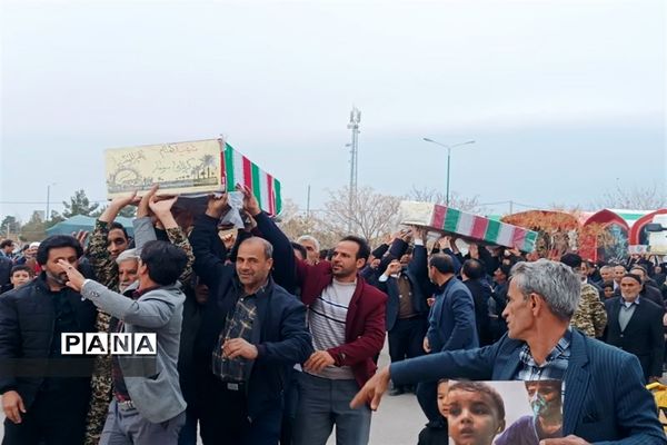 تشییع شهدای گمنام در شهرستان ورزنه