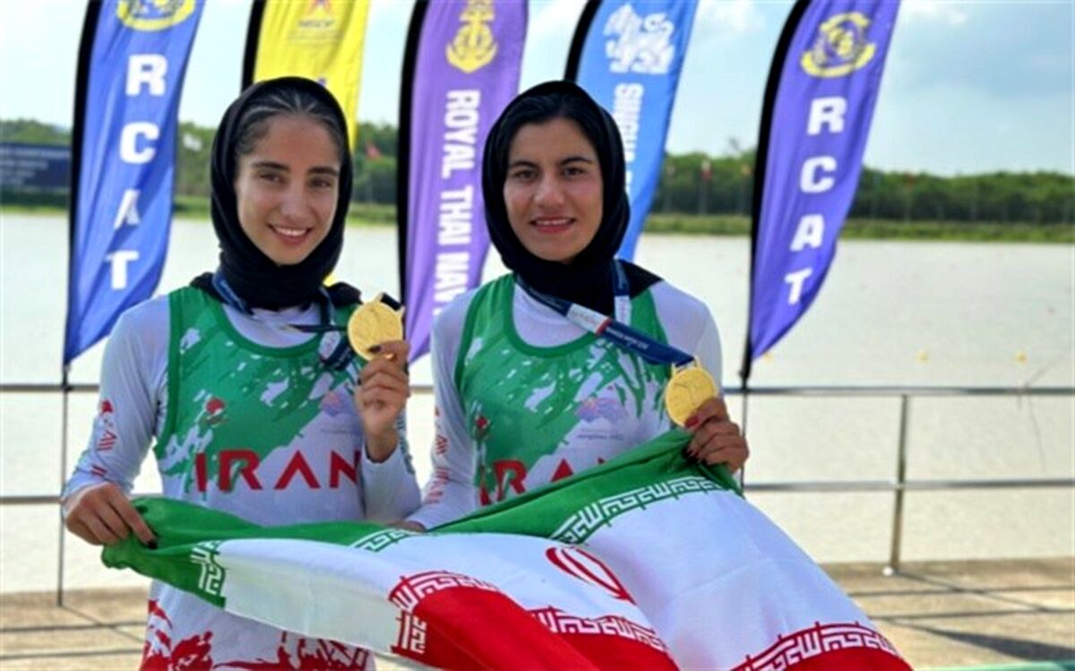 مدال طلای روئینگ دونفره آسیا به دختران ایران رسید‌